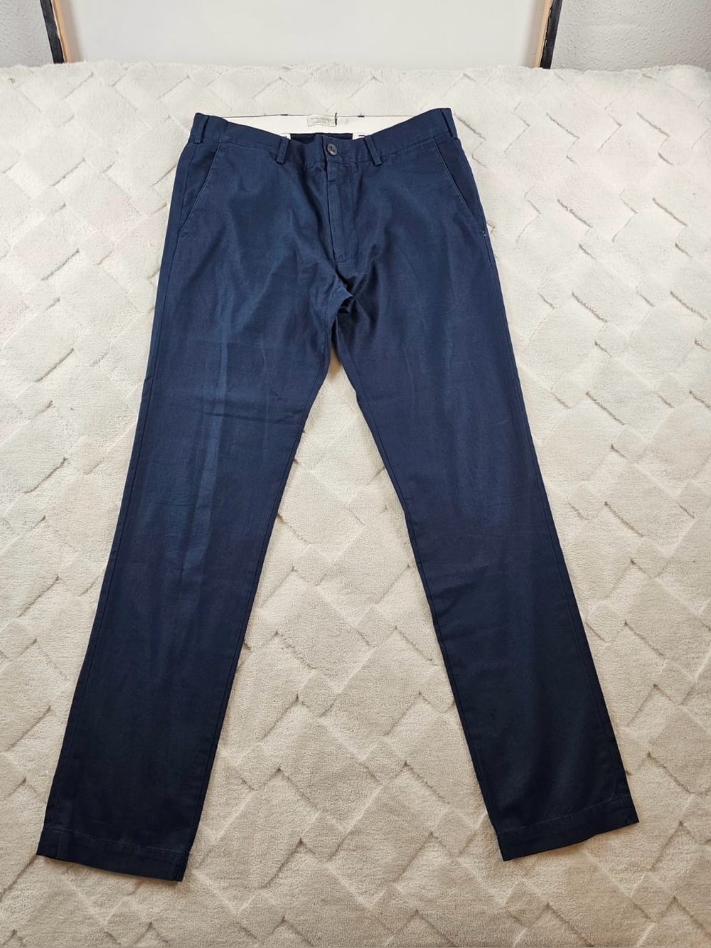 Club Monaco Chino Pants Mens 31x32 Navy Flat Front Preppy Casual